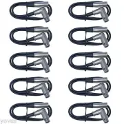 10Right angle female to straight male XLR MIC MICROPHONE patch cable cords 3ft