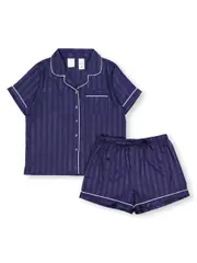 Girls 8-16 Satin Short Pj Set
