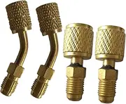Cabilock 4Pcs Quick Coupler Connector Set for Air Conditioner Refrigeration High End Conditioning Manifold Joint Quick Remover Installer Ergonomic Design Easy to Install