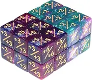 Six Sided Dice Set, 24Pieces Galaxy Counter Dice Token Dice Tracking Counter for MTG CCG Card Gaming