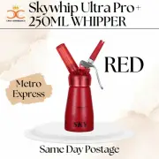 SKYWHIP Pro Cream Pure Chargers Whipped Cream Whipper Dispenser 250ml - Red