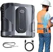 Portable Waist Fan Clip - Wearable Shirt Fan | Wearable Belt Clip on Fans | Waist | Rechargeable Clip | Personal Cooling Tool Low Noise for Construction Sites Camping Travel Out