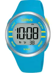 Lorus Chronograph R2341NX9 Grey Dial Blue Silicone Womens Watch