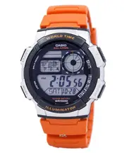 Casio Illuminator World Time Alarm Backlight AE1000W-4BV Mens Watch