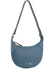 [Pierre Cardin] Leather Ladies Crescent Shoulder Bag in Blue