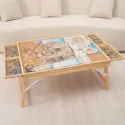 Puzzle Board Folding Legs Cover 4 Sliding Drawers 32x24 Jigsaw Table Cover Hobby