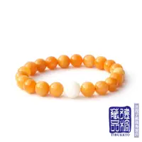 在飛比找momo購物網優惠-【TIBUKKYO 德榕藏品】精品緬甸黃玉手珠 玉化硨磲隔珠