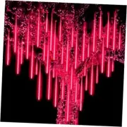 Meteor Shower Lights, Christmas Lights, 12 Inch 10 12Inch 10Tube 360LED Red