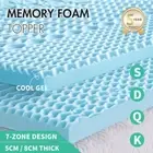 Memory Foam Mattress Topper COOL GEL Single Double Queen King Bed 5/8CM 7-Zone