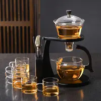 在飛比找蝦皮商城精選優惠-台灣出貨 半全自動泡茶器耐熱玻璃茶具套裝傢用送禮泡茶碗懶人茶