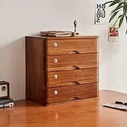 Bamboo Desk Organizer with Lock Office Supplies Storage Organizer with Lock A4 Letter Paper Size Drawers Cabinet Mail Sorter Rack for Folders and Files
