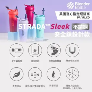 【Blender Bottle_2入】〈Sleek 25oz二入組〉不鏽鋼保溫保冰杯(BlenderBottle/保溫杯/冰壩杯)