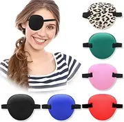 Bewudy 6PCS Eye Patch, 3D Adjustable Eye Patches, Lazy Eye Patches for Left or Right Eyes for Adults and Kids, 6 Colors Soft Eye Patches