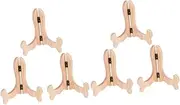 Cabilock Plate Holder Easel 6 Pcs Wooden Display Stand for Plate Display Easel Table Top Decor Plate Hangers for The Wall Wooden Plate Stands Book Desktop Lovers Bamboo Tea Stand Pu'er Tea