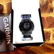 Garmin Instinct E 45mm Black Rugged Multisport Watch Charcoal Band 010-02933-00