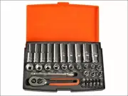 Bahco - SL25L Socket Set of 37 Metric 1/4in Deep Drive