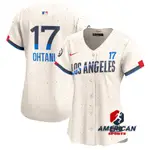 女式2024 MLB JERSEY洛杉磯道奇隊DODGERS SHOHEI OHTANI 奶油白棒球球衣