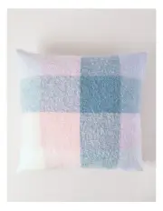 [Vue] Faux Mohair Check Cushion in Purple Haze