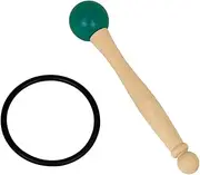 SECFOU 1 Set Crystal Bowl Bass Glockenspiel Sound Bowl Music Double-sided Mallet Tool Drum Pad Gong Drum Kit The Stick Brush Music Instruments Instruments Cone Chalk Ring Rubber Green