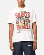 [MITCHELL & NESS] Mitchell & Ness St Kilda Saints Mascot T-shirt Vintage White - Size L L Vintage White