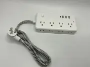 Power Strip Surge Protector 5'-25' Extension Cord 8 Outlets 3 USB Ports 1 USB C