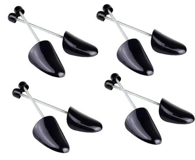 4 Pairs Black Mens Plastic Adjustable Adult Shoe Tree Stretcher Boots Holder ...