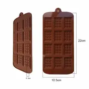 12 Cavity Chocolate Mould Bar Choc Block Ice Tray Silicone Cake Bake Cook Mold