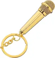 [TENDYCOCO] Microphone Keychain Music Musical Keychain Mic Keyring Decorative Key Holder Music Party Favors For Bag Purse Pendant Charms
