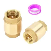 2PCS NPT Female Thread Spring Check Valve, Solid Brass Non Return One Way7963