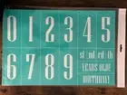 Chalk Couture Modern Numbers Retired Transfer Stencil New 12 x 18 C SIZE