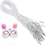 SHINEOFI 50pcs DIY Mask Elastic Ropes with Durable Hoodie Drawstring Cords for Crafting Costumes and Family Activities for Halloween Parties and Creative Projects