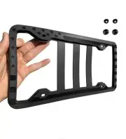 Original Silicone American Flag License Plate Frame Holder - Subdued 3D Stars...