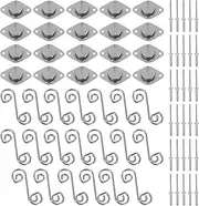 20Pcs Self Ejecting Dzus Fasteners Button 5/16" (Button Length: .400") for ATV UTV, Quarter Turn Fastener Spring Loaded with Springs and Plates for Fastening Sheet Metal and Door Panel