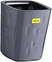 Fenteer Trash Can Waste Basket Without Lid Modern Square Toilet Bin Storage Bucket for Office Bathroom Living Laundry Room, Gray