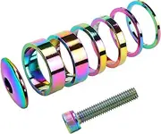 1 1/8 Inch Headset Spacer with Stem Top Cap Bolt Kit Rainbow 28.6mm Fork Tube Washer Cover