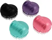 GOOHOCHY 4pcs Hair Scalp Massager Durable Shampoo Brush for Deep Cleaning Massage Promote Reusable Scrubbers for Scalp Care