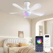 36inch Ceiling Fans with Lights and Remote/App Control, Flush Mount Ceiling F...