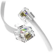 3 Pack 12 Inches Short Telephone Cable RJ11 Premium Quality 6P4C Phone Line C...