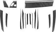 ATATNK Compatible for BMW X5 E70 07-09 Carbon Fiber Door Co-Pilot Storage Box Gear Shift Panel 19 Pcs Trim Strips Car Interior Wood Grain Sticker(10-Wood Grain-L)
