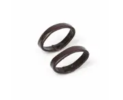 Pair of Leather Watch Strap Band Keepers Loops Compatible with the Garmin Approach S70 (42mm) - Dark Brown