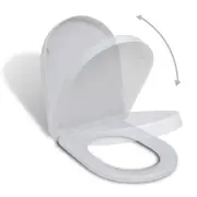 White Soft-close Toilet Seat Square vidaXL