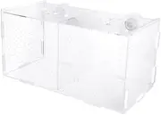 Transparent Aquarium Incubator Breeding Isolation Box for Fish Multifunctional Acrylic Holder with Suction Cups for Enhanced Survival of Juvenile Fish Design