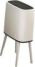 YWJLQH Trash Can with Press Type Lid Narrow Garbage Bin for Hotel Bathroom Home