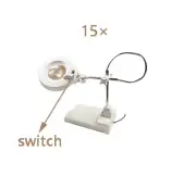 1PC 110V 15x Desktop Magnifying Lamp with LED Light ＆Cross Holder Widely Used