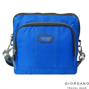 GIORDANO ~ 佐丹奴格休閒格紋雙色斜側背包(天空藍)