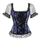 House Of Dasein Sexy Pink Lace Short Sleeve Corset Top Style Corselet lace,plast