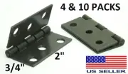 (4 - 10) 90° Inside Stop 2" Hinge BLACK Bench Lid Wooden Box Chest Cabinet HF