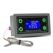 XY-WT04 High Temperature Digital Thermostat K-Type Thermocouple High Temperature Controller -99-999 Degrees GrayBlack