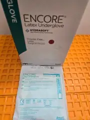 50-Pairs Ansell Encore Latex Under glove Size 6 1/2 REF: 2018465 Surgical Gloves