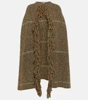[Stella McCartney] Stella McCartney Fringed poncho AU 12 multicoloured